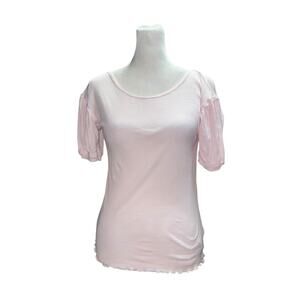 We the Free Womens Pastel Pink Puff Sleeve Cotton Balletcore Romantic Fairy Sz S